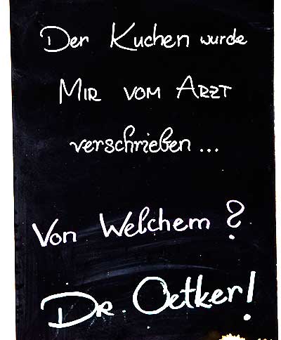 Der Kuchen wurde mir vom Arzt verordnet. Von welchem? Dr. Oetker! - Heimenkirch 2019