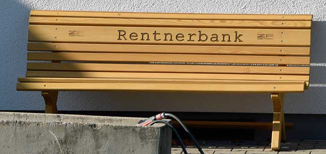 Rentnerbank für die sonnigen Stunden in ihrem Leben - Heimenkirch 2019