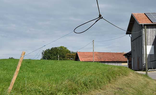 kreativer Ersatz defekter Telefonmast in Hopferau Brandegg 2019