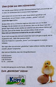 Wiedemen - der 3. Anhänger dient den neuen Hühnern zur Eingewöhnung, Bild klicken