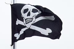 Piraten mit Piratenflagge im Allgäu - Kinderparadies