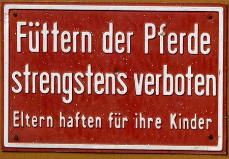 Füttern der Pferde strengstens verboten - Letten - (Kempten)