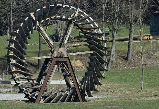 Wasserrad Liebenthann - Wasserkraftwerk, Sägewerk und historische Mühlenanlage im Günztal