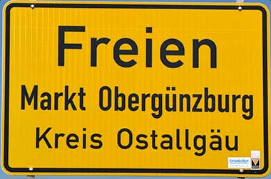 Freien ist Ortsteil vom Markt Oberrgünzburg im Ostallgäu