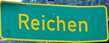 Ortsschild Reichen - Reichen ist Ortsteil von Rettenberg