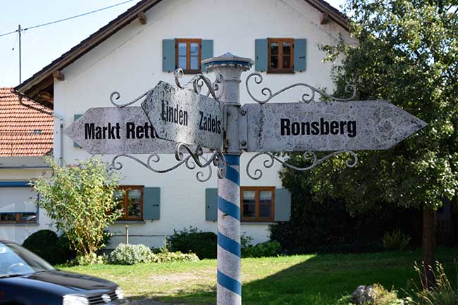 Engetruied - historischer Weqweiseser nach Ronsberg und Rettenbach