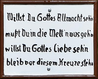 Willst Du Gottes Allmacht sehen, mu Du in die Welt nausgehen - Vorderburg - Rettenberg