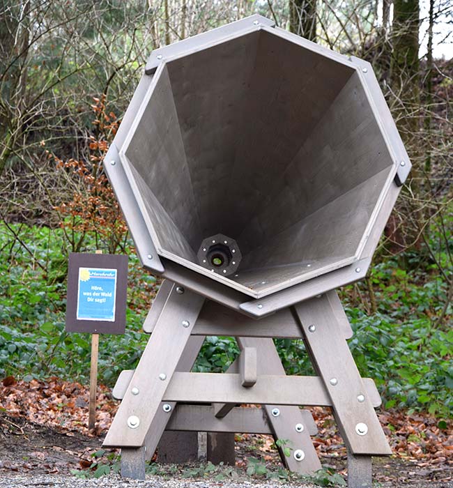 Hörhilfe im Wald - damit man den Wald (Wasserfälle) besser rauschen hört - Scheidegger Wasserfälle 2019