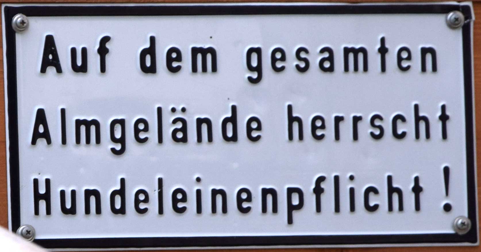 Wenn es schon Allgäuer nicht richtig schreiben können, wie sollen da erst die Auswärtigen wissen. Im gesamten Allgäu heisst es ALPE! Und es ist  Hundeleinenpflicht - Alpe Beichelstein