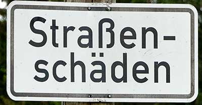 Strassenschäden in Jungensberg (Stiefenhofen)