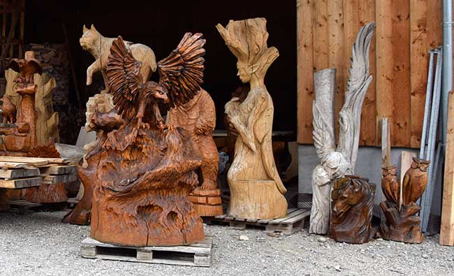 Kettensäge Figuren Kunst Weitnau