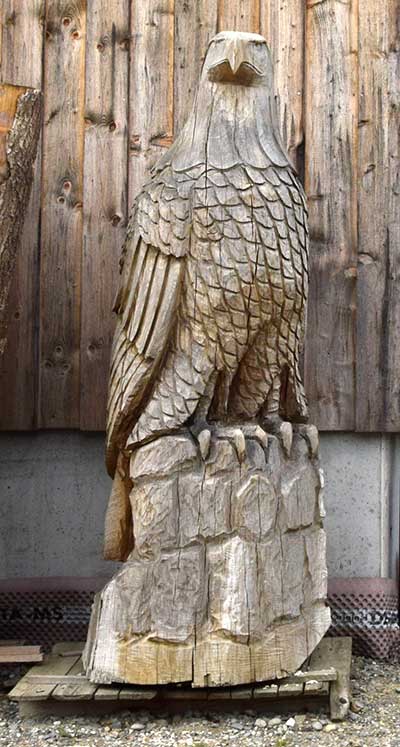 Kettensäge Adler Allgäu Kunst Weitnau