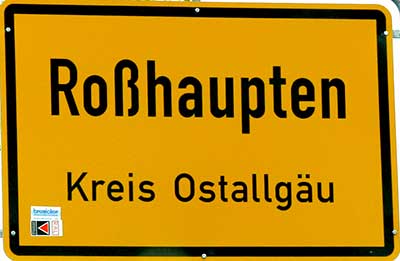 Roßhaupten ist eine größere Stadt im Ostallgäu