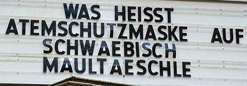 Filmburg Sonthofen - Was heisst Atemschutzmaske auf Schwäbisch? Maultasche