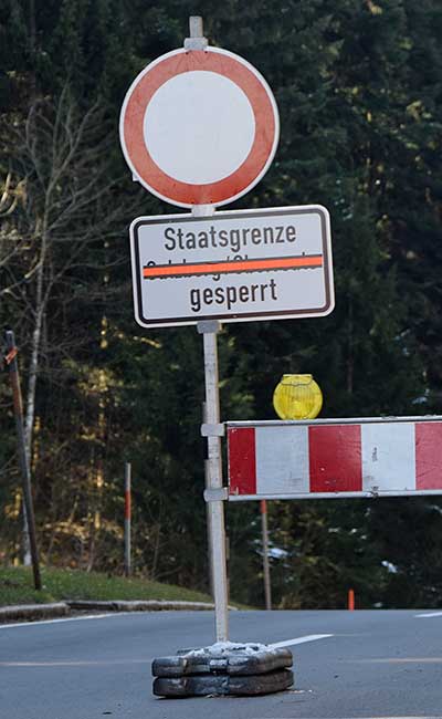 Grenzübergang Scheidegg-Möggers - Staatsgrenze Gesperrt - Corona Zeiten 2020