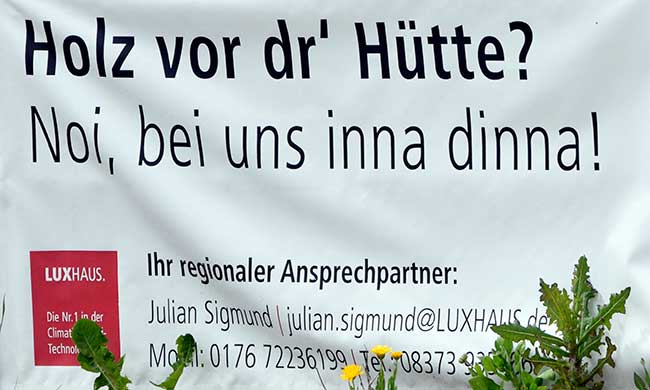 Holz vor dr' Hütte? - Nein innen drinnen vor allem! In einem LUXHAUS mit 122 m² Wohnfläche sind rund 38 m³ Nadelholz verbaut.