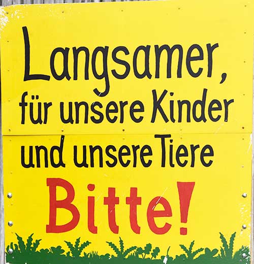 Strass - Langsamer, für unsere Kinder und Tiere BITTE! - Legau 2020