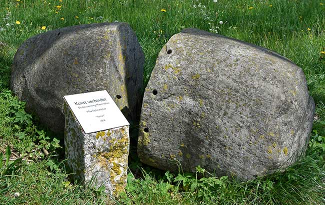 Bildhauer Scherz Skulpturenweg Maierhöfen - Samen - nicht geeignet zur Versamung dieses Baumes