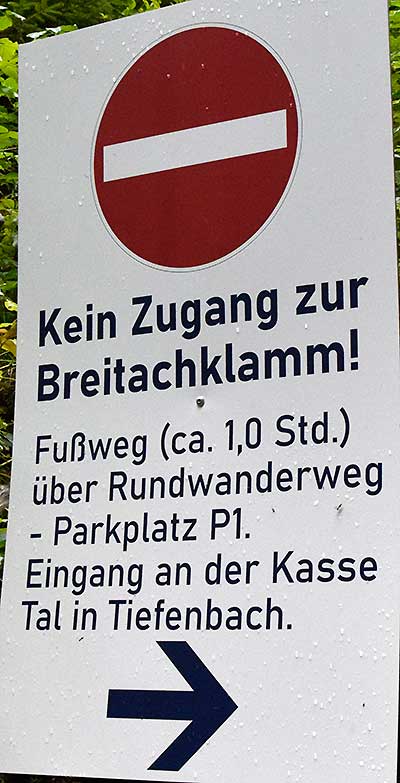 Durch das Einrichten einer Einbahnstrassenlösung ist die Begehung der Breitachklamm wesentlich beschwerlicher geworden 