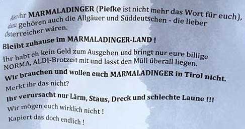 Marmaladinger - Allgäuer und Süddeutsche - bleibt zu Hause im Marmaladinger Land