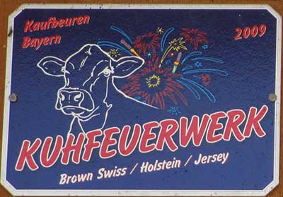 Kuhfeuerwerk - ein Party für Brown Swiss, Holsteiner und Jersey Rinder Bauern - Heimenkirch 2018