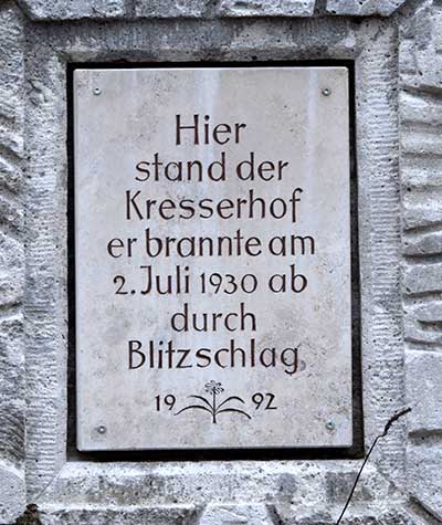 in Unwert (Siggen) stand der 1930 abgebrannte Kresserhof