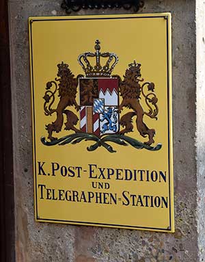 Gasthof zur alten Post in Krems - K.Post-Expedition und Telegraphenstation